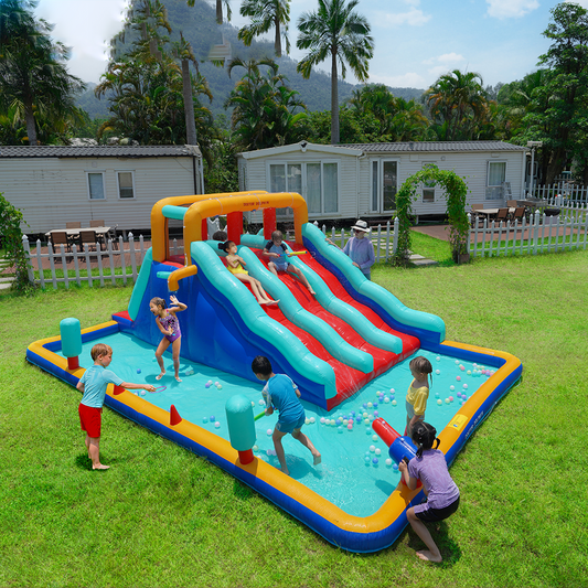 Inflatable Kids Pool with Slides
